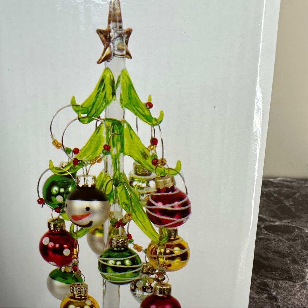 DEI Glass Snowman Head Wine Charm Christmas Tree Set 13pc Holiday Decor NIB - Picture 2 of 3